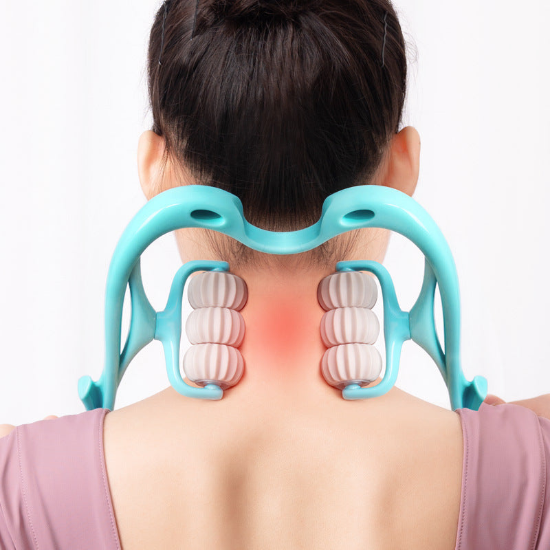 Six-Wheel Manual Neck Massager | Multifunctional Roller Massage Tool – Noor Mart