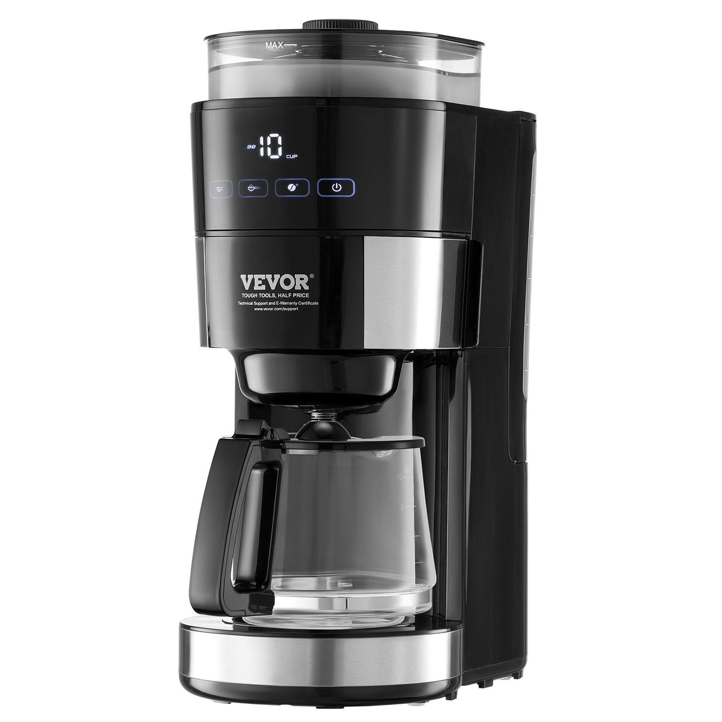 VEVOR 10-Cup Coffee Maker | Drip Coffee Machine with 3 Brew Strength Control – Noor Mart