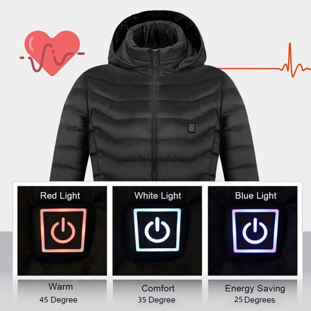 Men’s USB Heated Jacket | Winter Electric Thermal Coat with Heating Vest – Noor Mart