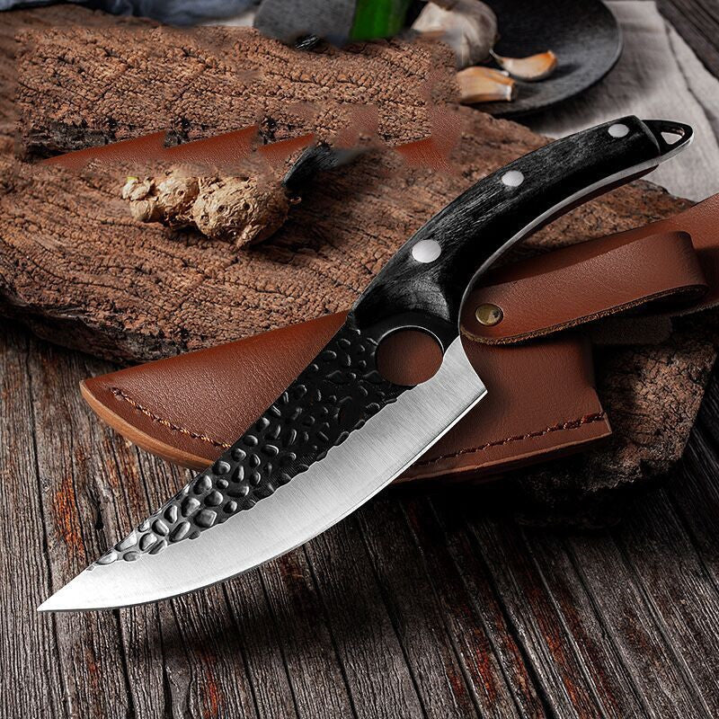 Professional Butcher Knife – Small Scimitar Boning & Meat Cutting Knife – Noor Mart