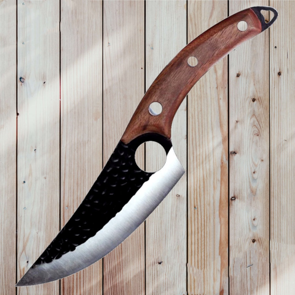 Professional Butcher Knife – Small Scimitar Boning & Meat Cutting Knife – Noor Mart