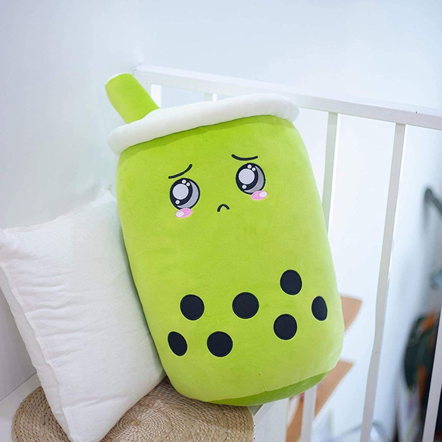 Cute Strawberry Milk Tea Plush Toy – Soft Boba Bubble Tea Cup Pillow Cushion for Kids & Gifts – Noor Mart