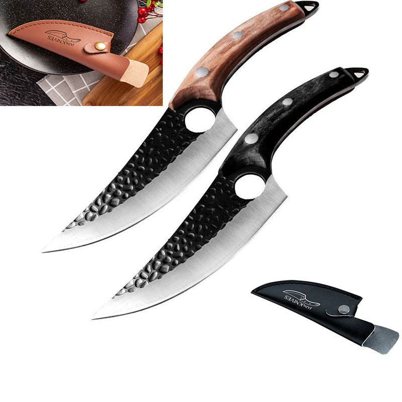 Professional Butcher Knife – Small Scimitar Boning & Meat Cutting Knife – Noor Mart