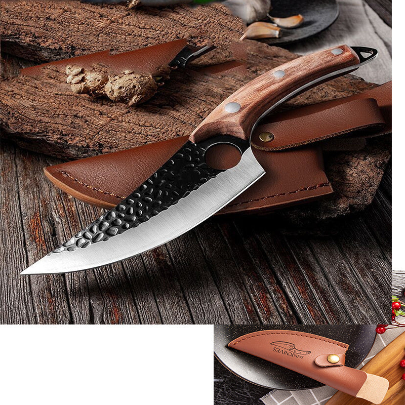 Professional Butcher Knife – Small Scimitar Boning & Meat Cutting Knife – Noor Mart