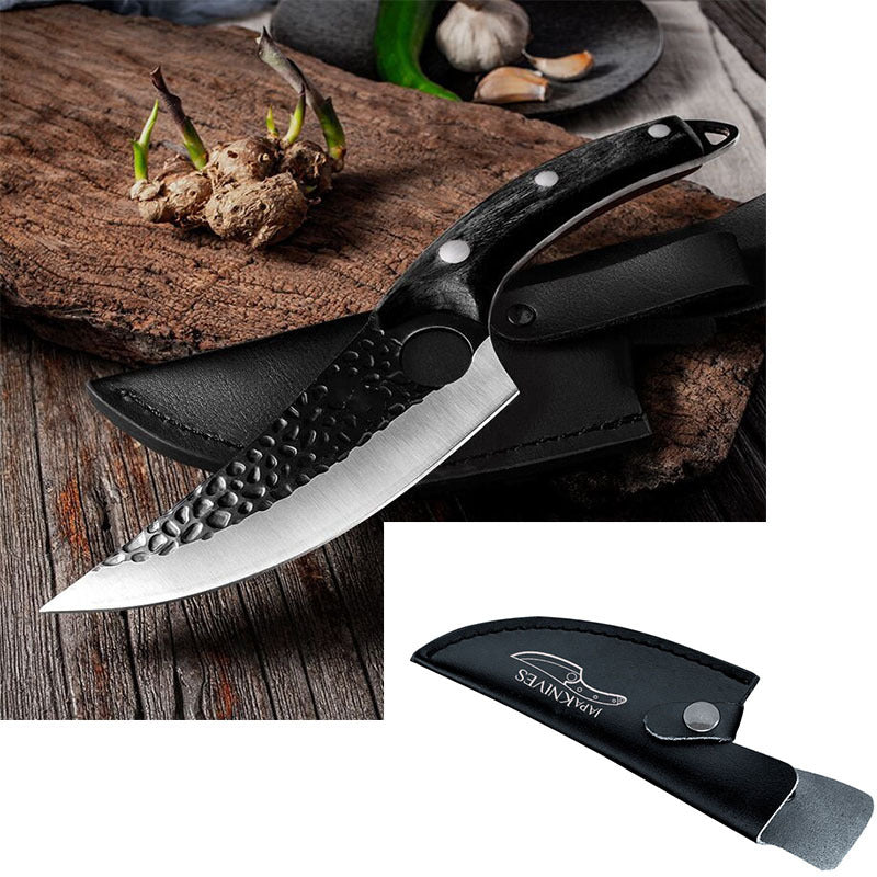 Professional Butcher Knife – Small Scimitar Boning & Meat Cutting Knife – Noor Mart
