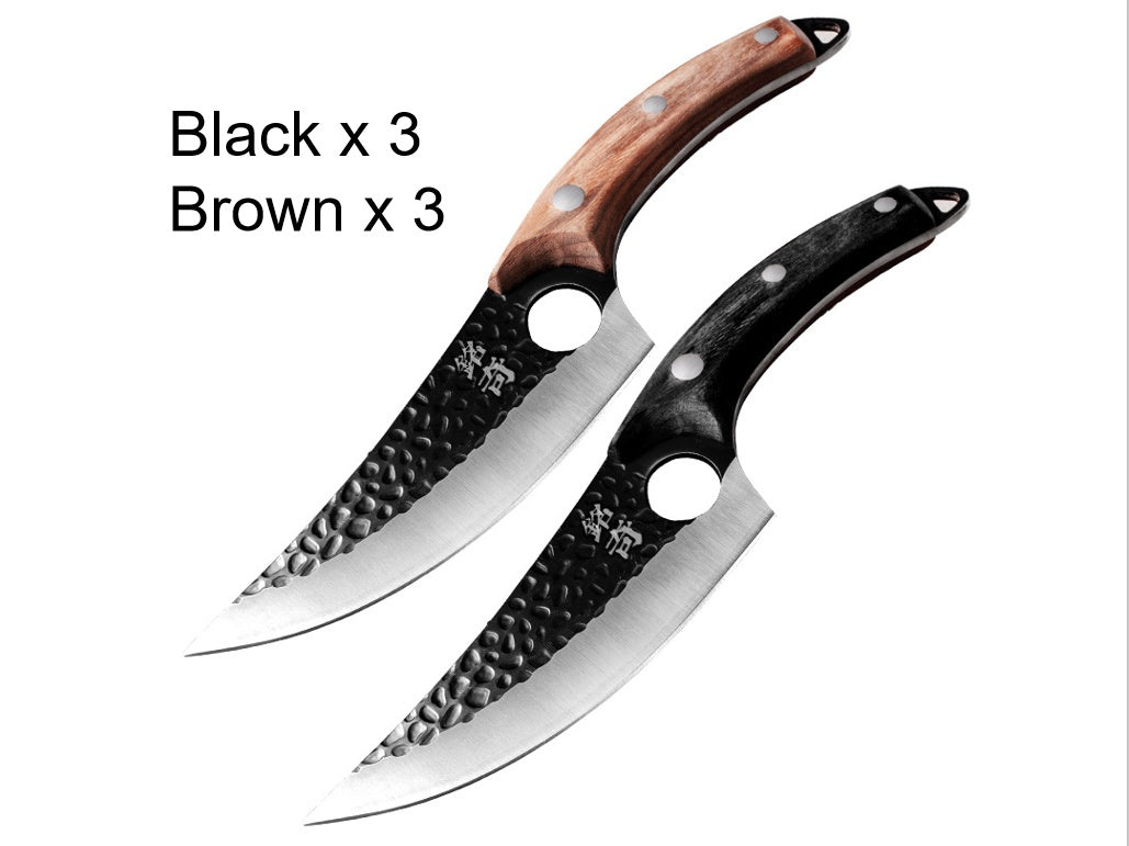 Professional Butcher Knife – Small Scimitar Boning & Meat Cutting Knife – Noor Mart