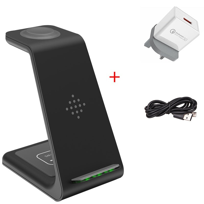 3 in 1 Fast Charging Station | Wireless Charger Stand & Quick Charge Dock – Noor Mart
