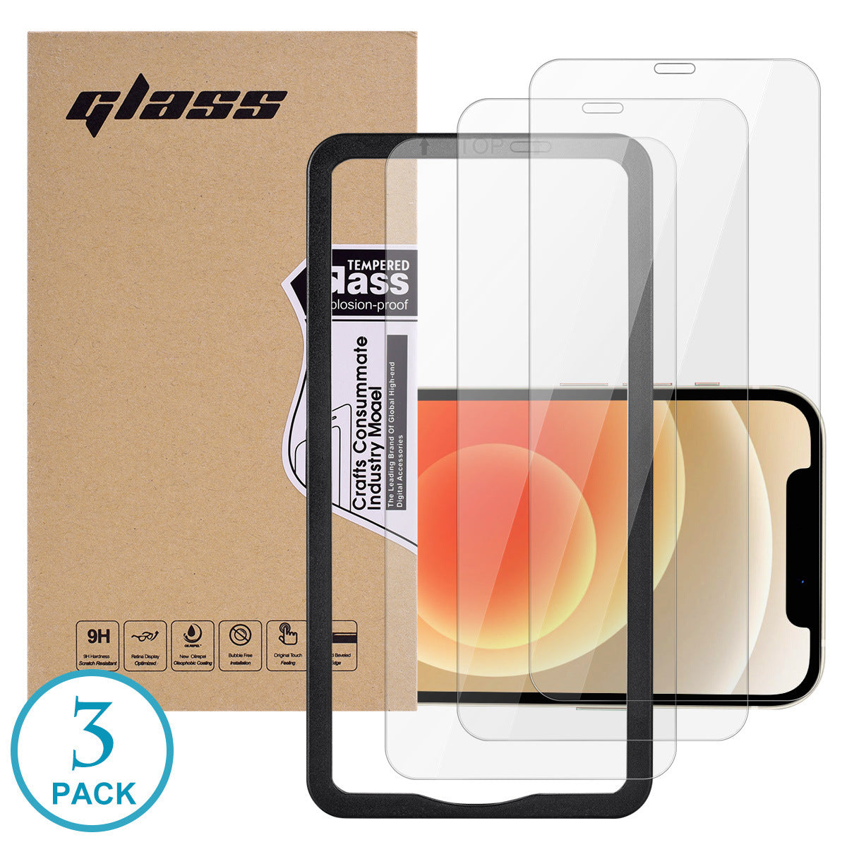 Tempered Glass Screen Protector for iPhone 16 Pro – 9H Hardness, Anti-Scratch, HD Clarity - Noor Mart