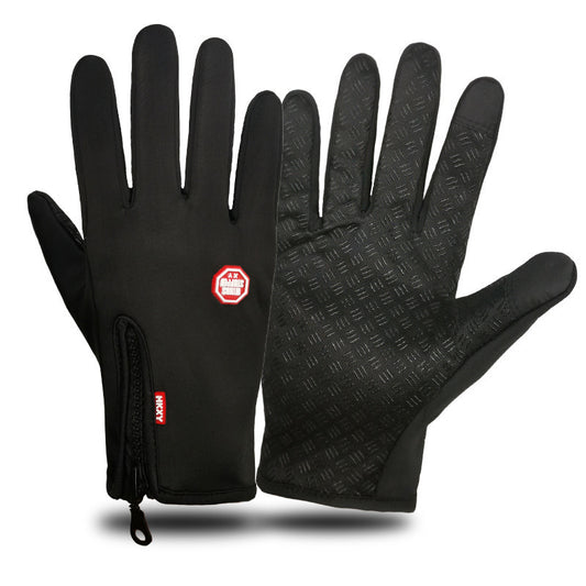 Full Finger Touch Screen Ski Gloves | Winter Zipper Waterproof Gloves – Noor Mart