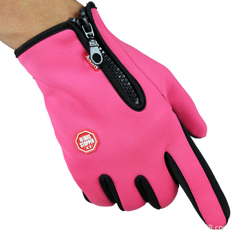 Full Finger Touch Screen Ski Gloves | Winter Zipper Waterproof Gloves – Noor Mart