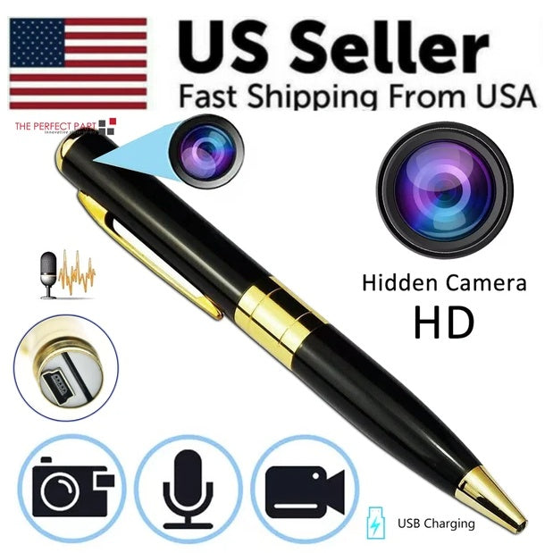 1080P HD Pen Camera – Mini Hidden Pocket Cam with Audio Video Recorder DVR – Portable Security Camera for Home, Office & Travel – Noor Mart