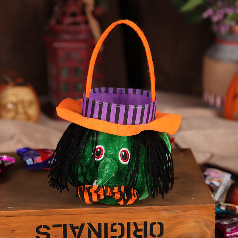 Cute Halloween Candy Bag Halloween Pumpkin Pattern Portable Handbag Cosplay Props Gift Basket Kids Gifts – Noor Mart