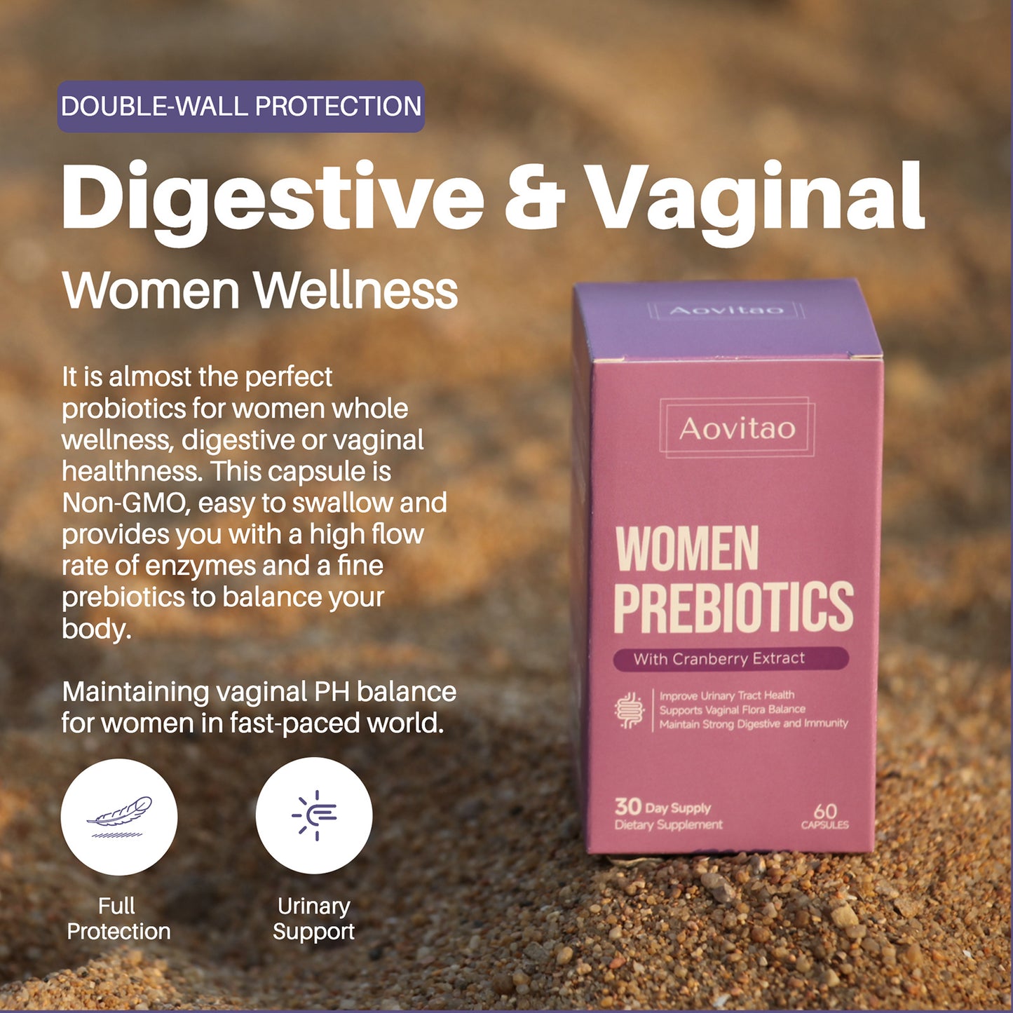Women’s Vaginal Probiotics – 60 Billion CFU with Prebiotics | pH Balance, Gut & Urinary Tract Support – Noor Mart