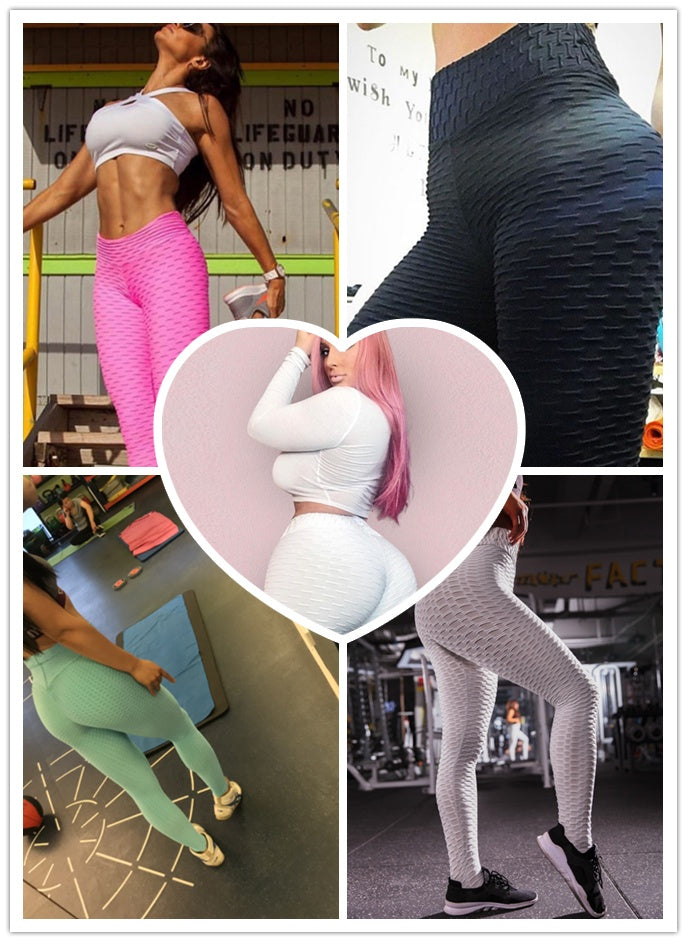 Booty Lifting Anti-Cellulite Scrunch Leggings – High Waist Seamless Yoga Pants Without Pocket – Noor Mart
