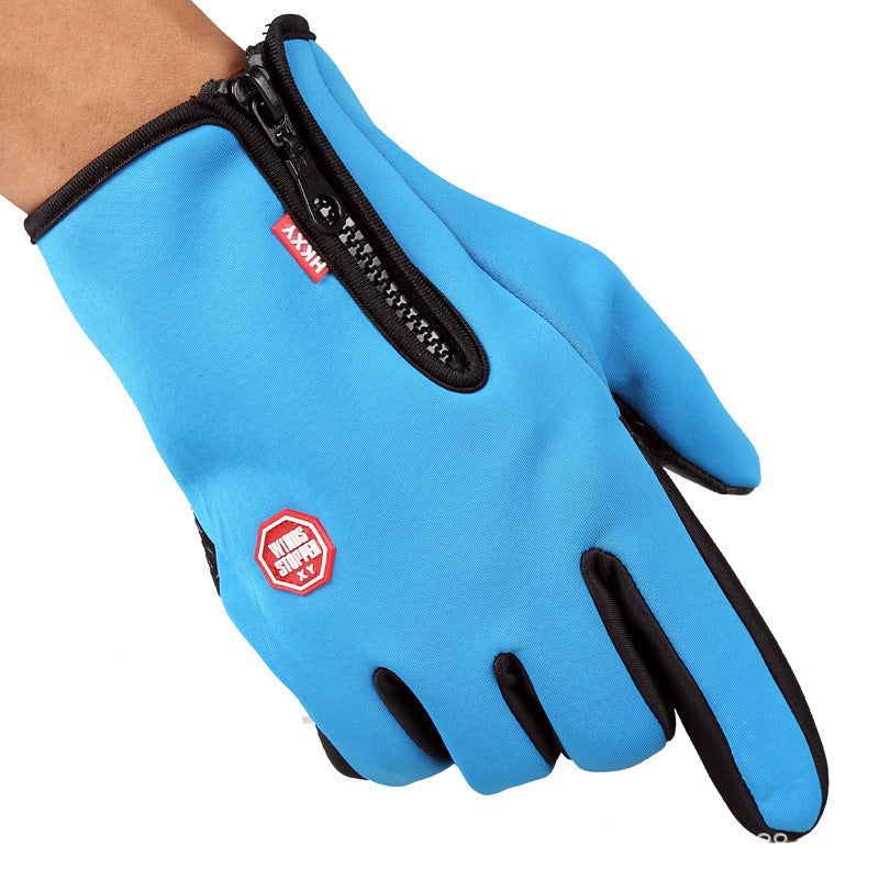 Full Finger Touch Screen Ski Gloves | Winter Zipper Waterproof Gloves – Noor Mart