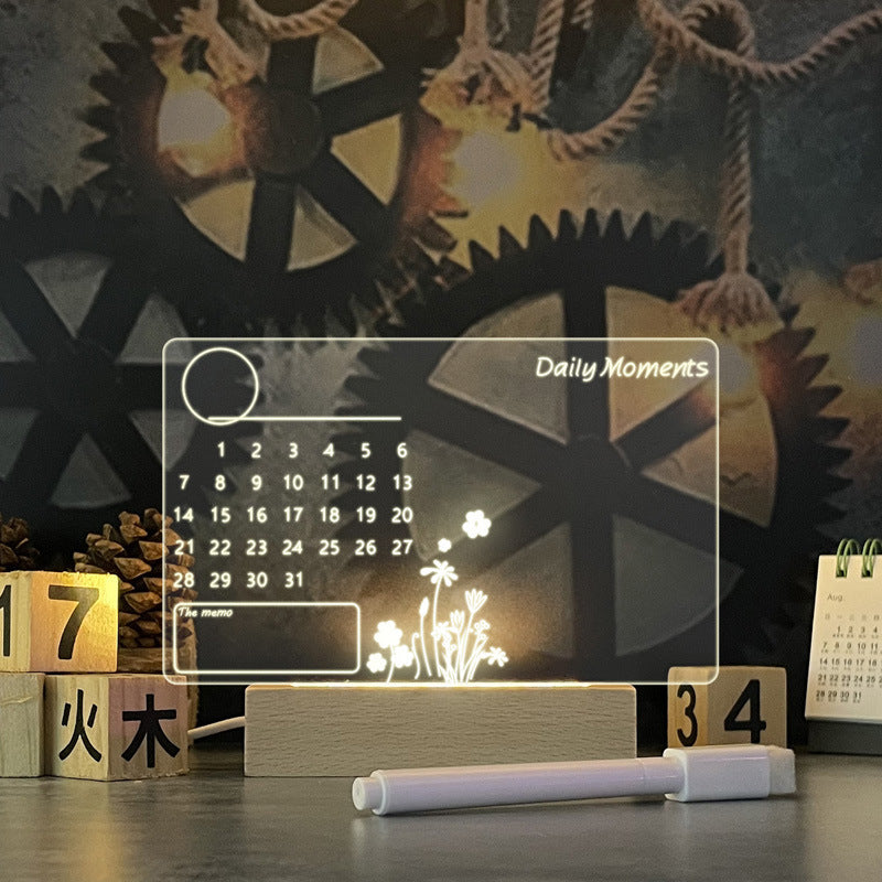 Creative LED Note Board Night Light | USB Message Lamp with Pen – Perfect Gift – Noor Mart
