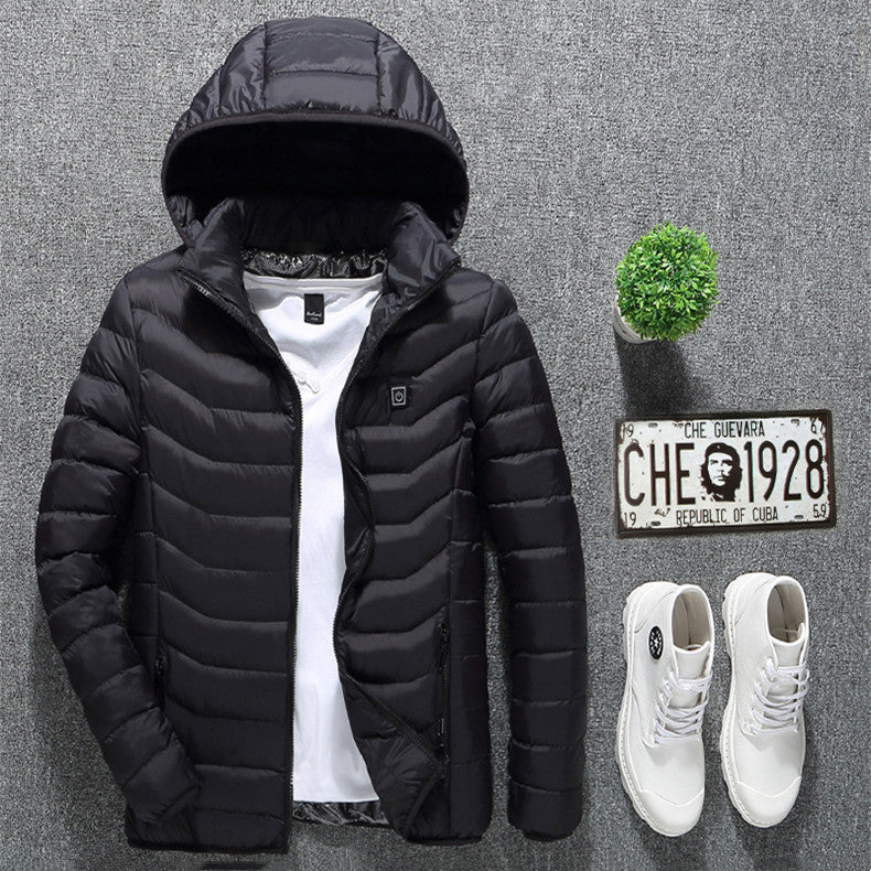 Men’s USB Heated Jacket | Winter Electric Thermal Coat with Heating Vest – Noor Mart