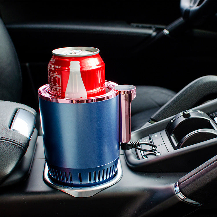 2-in-1 Car Heating & Cooling Cup with Digital Temperature Display – 12V Smart Cup Holder Mini Car Refrigerator – Noor Mart