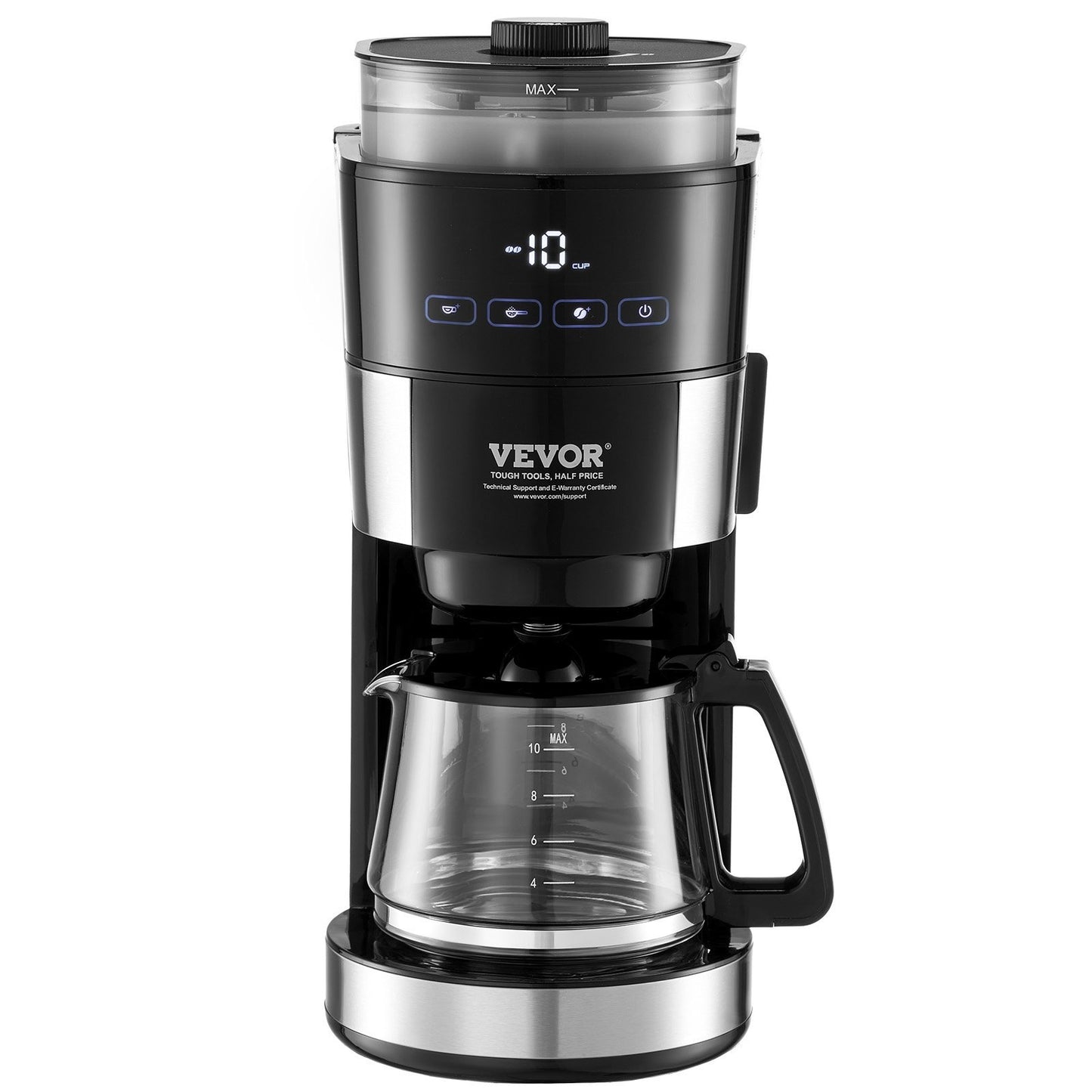 VEVOR 10-Cup Coffee Maker | Drip Coffee Machine with 3 Brew Strength Control – Noor Mart