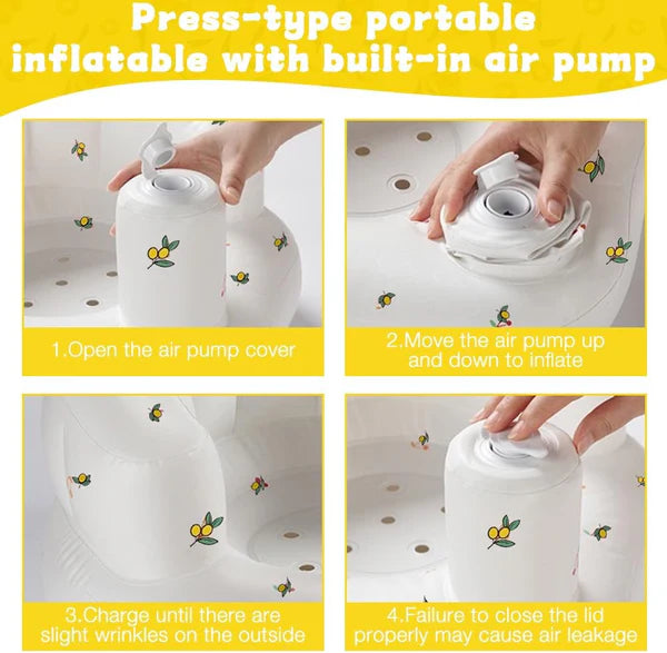 Baby Inflatable Seat – Portable Infant Support Chair - مقعد قابل للنفخ للأطفال