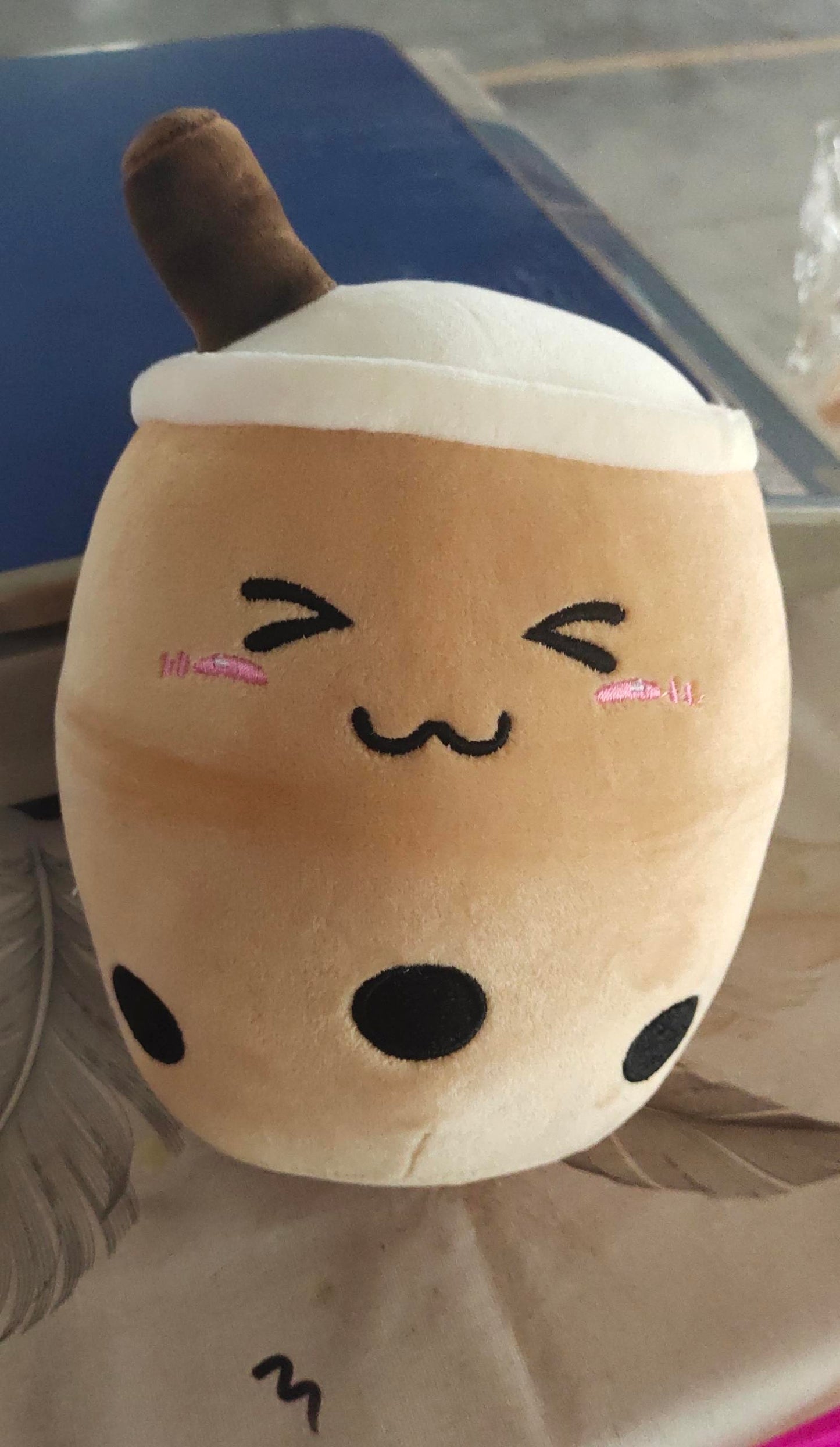 Cute Strawberry Milk Tea Plush Toy – Soft Boba Bubble Tea Cup Pillow Cushion for Kids & Gifts – Noor Mart