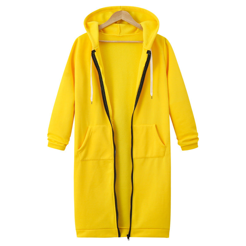 Hooded Long Sleeve Sweater – Women’s Fleece Long Jacket, Winter Warm Casual Outerwear – Noor Mart