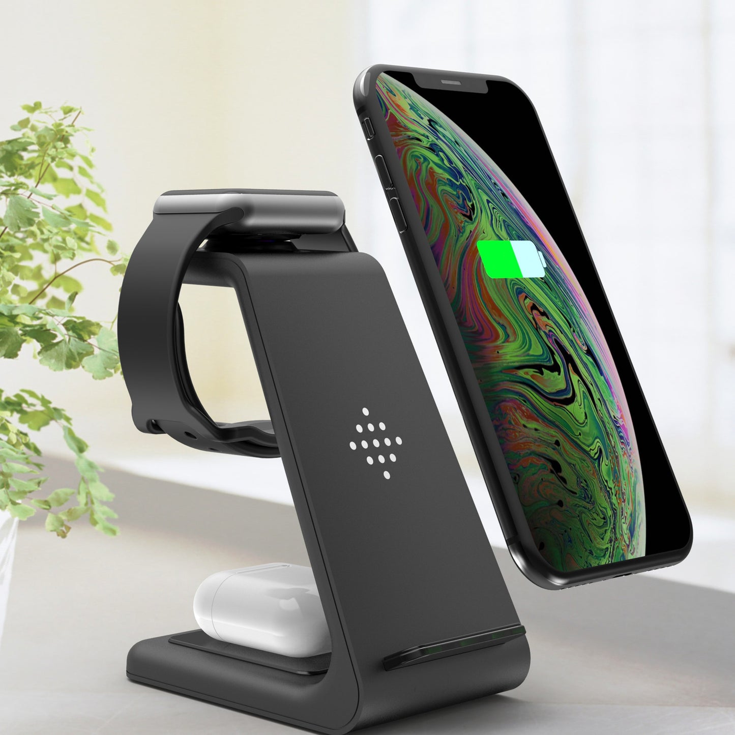 3 in 1 Fast Charging Station | Wireless Charger Stand & Quick Charge Dock – Noor Mart