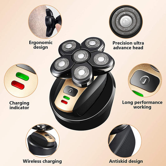 5 in 1 Multifunctional Electric Shaver | 5-Blade Rechargeable Razor with Beard & Nose Trimmer – Noor Mart