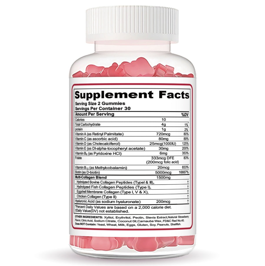 Collagen Peptide Gummies – Skin, Hair & Joint Support | Beauty Supplement – Noor Mart