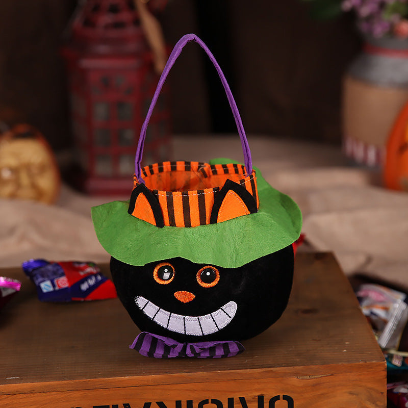 Cute Halloween Candy Bag Halloween Pumpkin Pattern Portable Handbag Cosplay Props Gift Basket Kids Gifts – Noor Mart