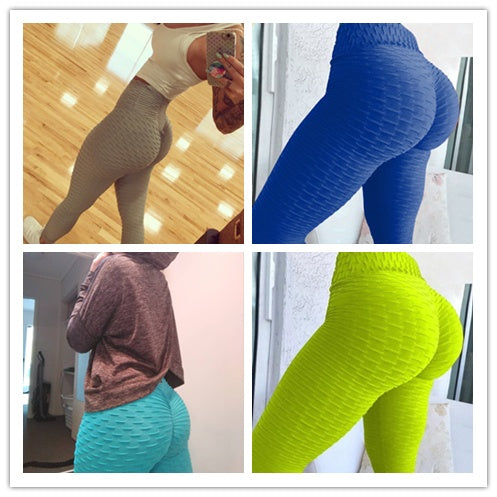Booty Lifting Anti-Cellulite Scrunch Leggings – High Waist Seamless Yoga Pants Without Pocket – Noor Mart