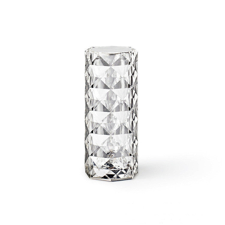 Nordic Crystal USB Table Lamp | Touch Dimming Diamond Night Light & Rose Projector – Noor Mart