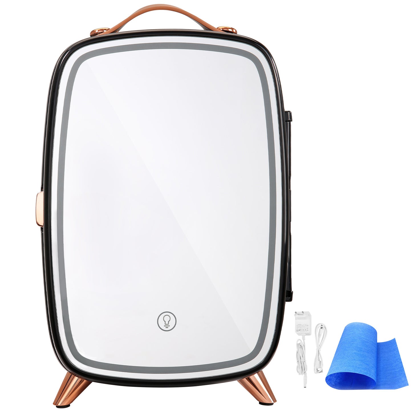 Vevor Mini Fridge 6L Skincare Fridge with LED Light & HD Mirror – AC DC Makeup Fridge, Cosmetic Storage – Noor Mart