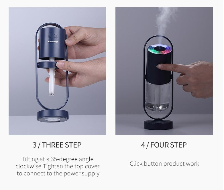 USB Polymer Mist Humidifier | Quiet Portable Air Diffuser for Home, Car & Office – Noor Mart