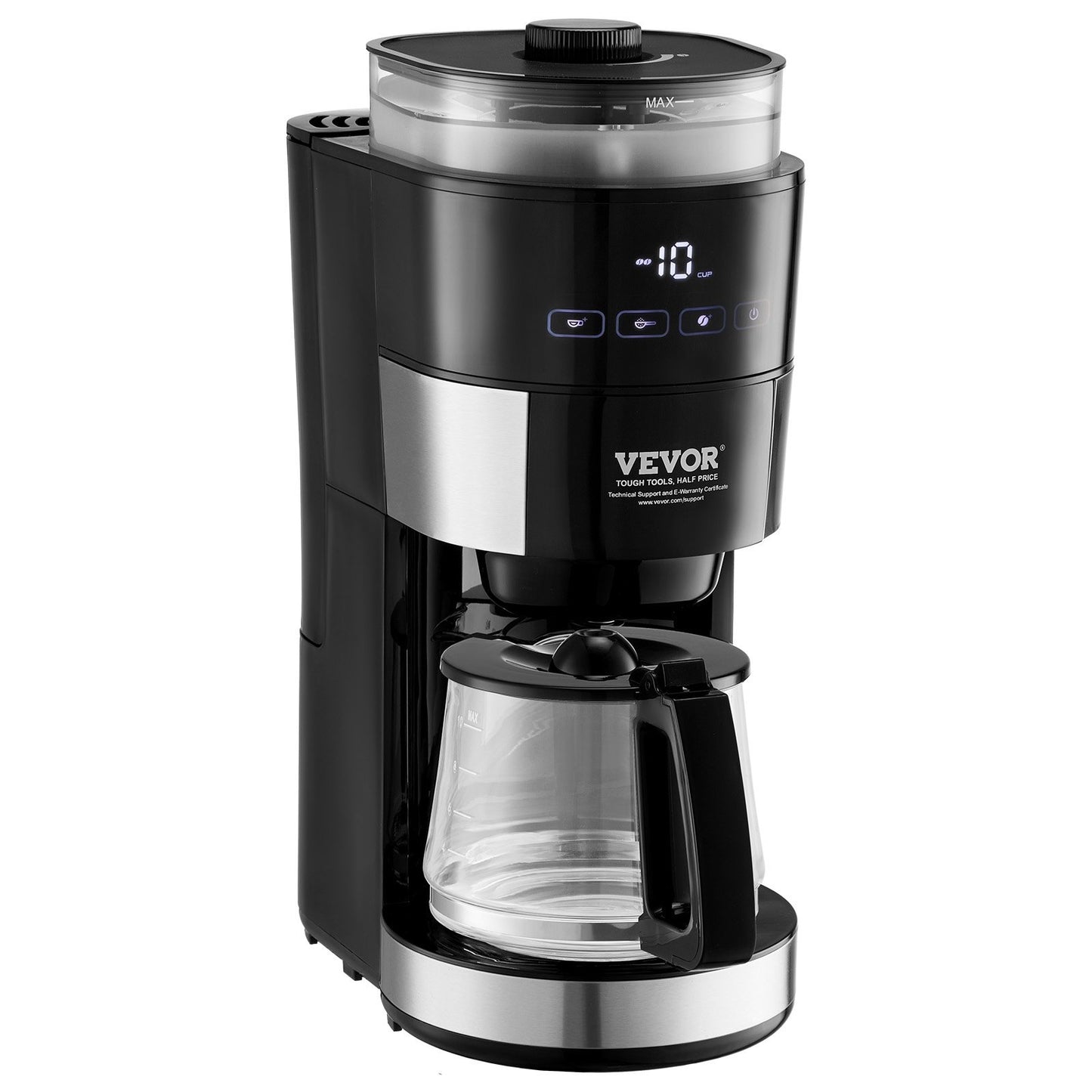 VEVOR 10-Cup Coffee Maker | Drip Coffee Machine with 3 Brew Strength Control – Noor Mart