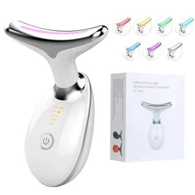 EMS Thermal Neck Lifting & Tightening Massager – Electric Microcurrent Wrinkle Remover Device – Noor Mart