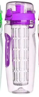 32Oz Fruit Infuser Water Bottle – BPA Free Plastic Sports Bottle with Juice Shaker & Infuser Insert – Noor Mart