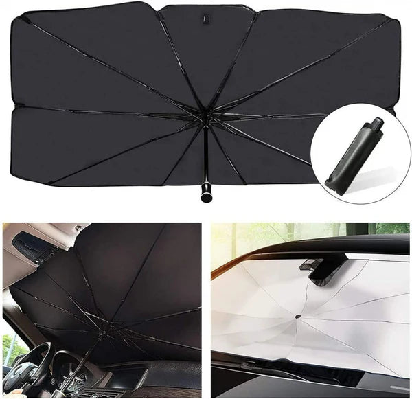 Car Umbrella – Foldable Sun & Rain Protection for Vehicles – مظلة سيارة