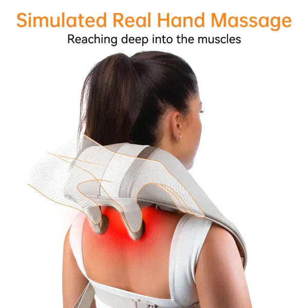 Kneading Massager – Electric Shoulder & Neck Massager with Heat – مدلك عجن للكتف والرقبة