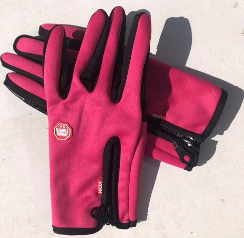 Full Finger Touch Screen Ski Gloves | Winter Zipper Waterproof Gloves – Noor Mart