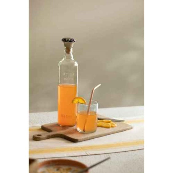 Drink More Glass Water Bottle 750ML – Reusable Clear Bottle with Ceramic Stopper – Eco-Friendly Drinkware – Noor Mart