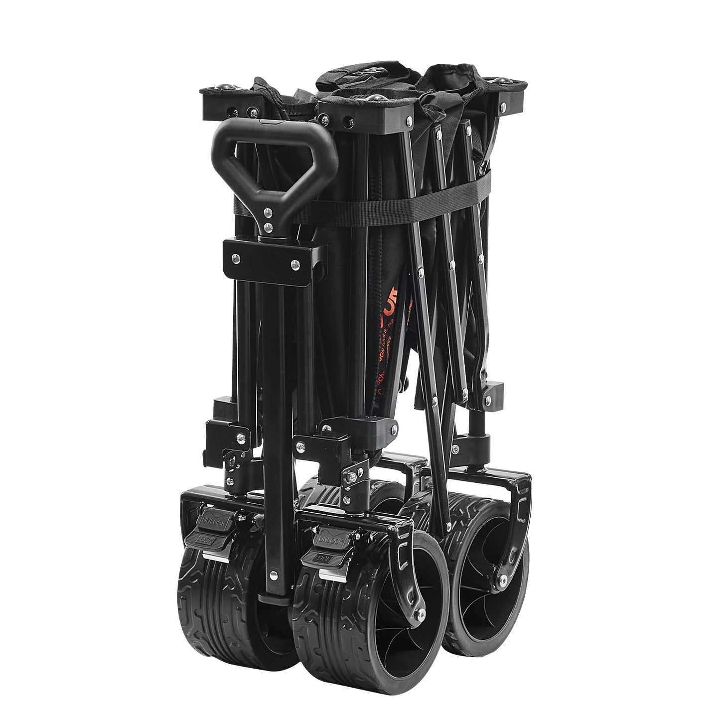 VEVOR Collapsible Folding Wagon Cart with All-Terrain Wheels – Heavy Duty 220L Beach & Garden Wagon with Drink Holders – Max 330 lbs – Noor Mart