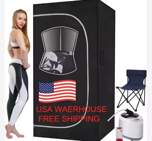 Portable Steam Sauna Tent with 2.6L Steamer – Foldable Full Body Home Sauna Spa – USA Warehouse Free Shipping – Noor Mart