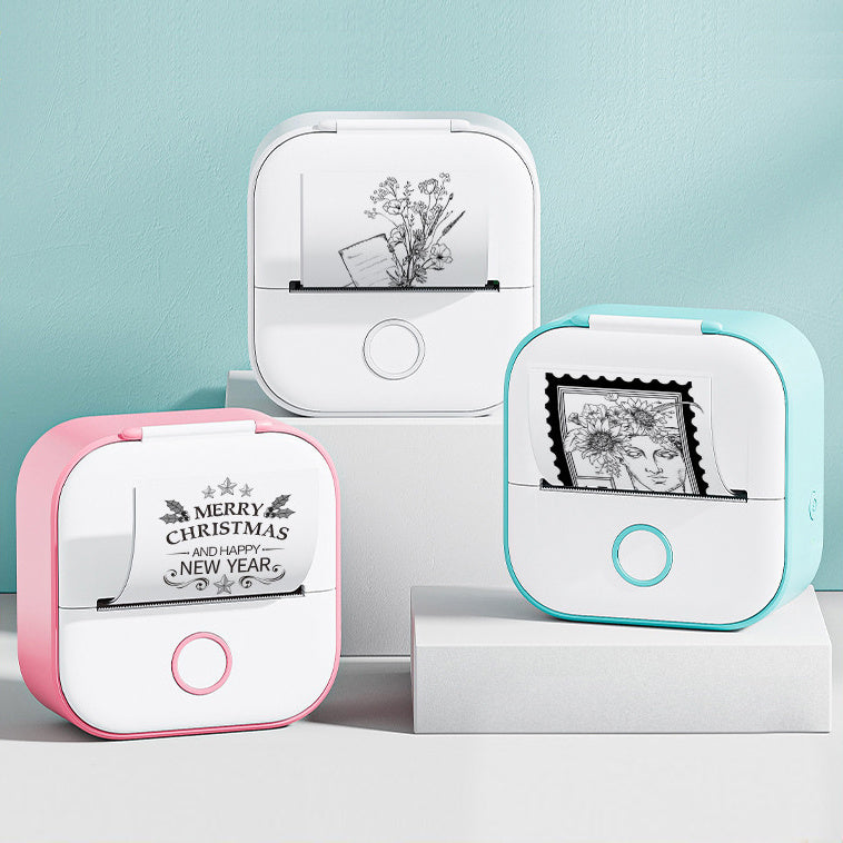 Portable Mini Thermal Label Printer Home Photo Printer Student Wrong Question Printer Bluetooth-compatible Mini Label Printer Price Tag – Noor Mart