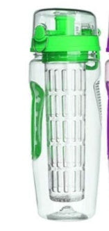 32Oz Fruit Infuser Water Bottle – BPA Free Plastic Sports Bottle with Juice Shaker & Infuser Insert – Noor Mart