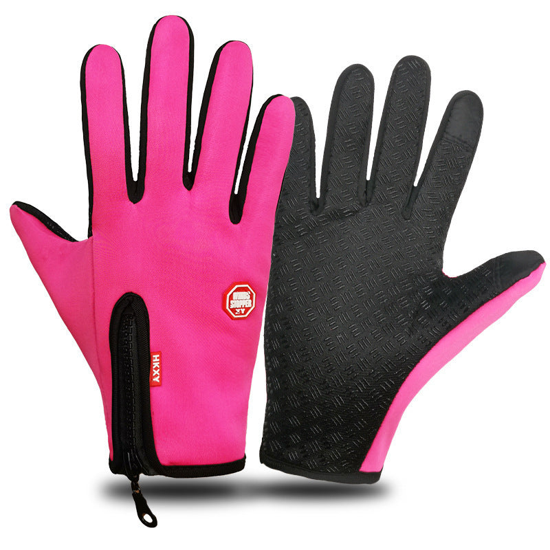 Full Finger Touch Screen Ski Gloves | Winter Zipper Waterproof Gloves – Noor Mart