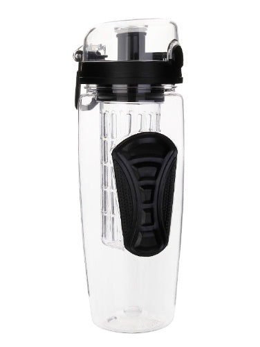 32Oz Fruit Infuser Water Bottle – BPA Free Plastic Sports Bottle with Juice Shaker & Infuser Insert – Noor Mart