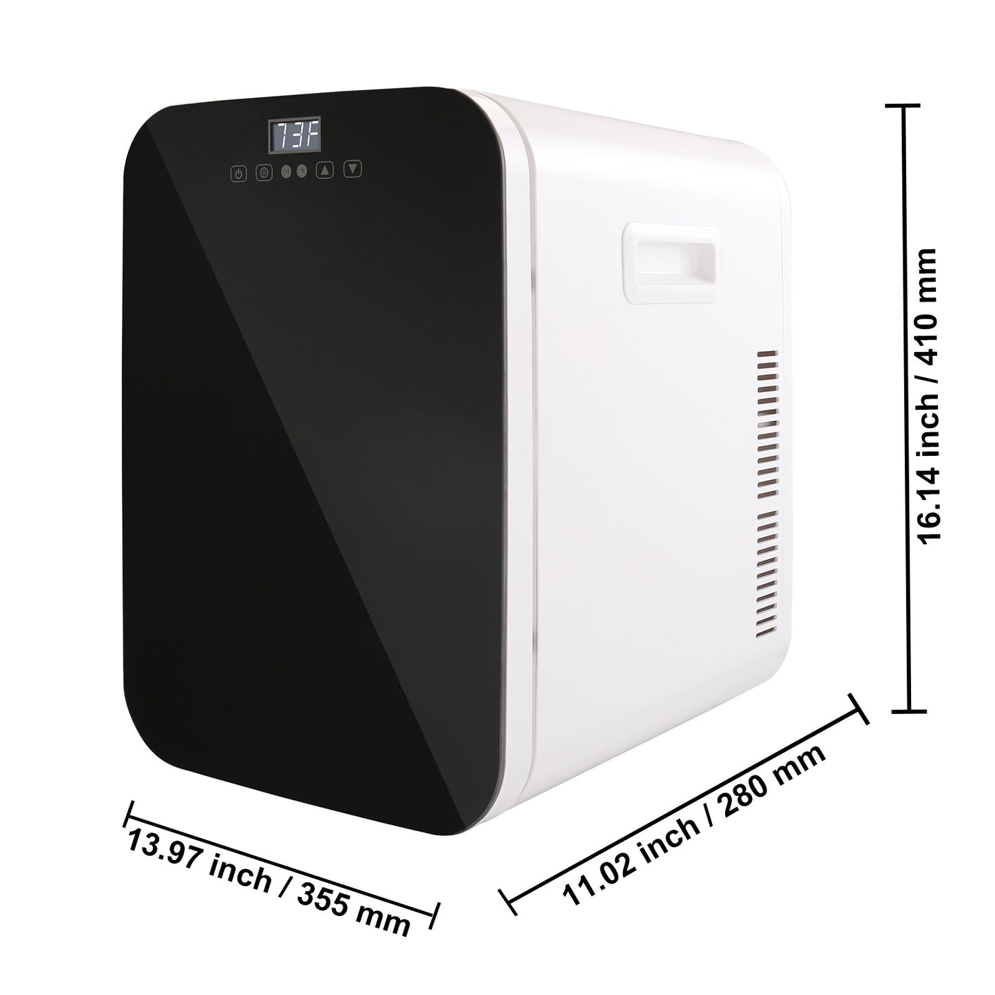 VEVOR Mini Fridge 20L Skincare Refrigerator with Touch Screen Temperature Control – AC/DC Cooler & Heater for Bedroom, Office, Dorm, Car – Black – Noor Mart