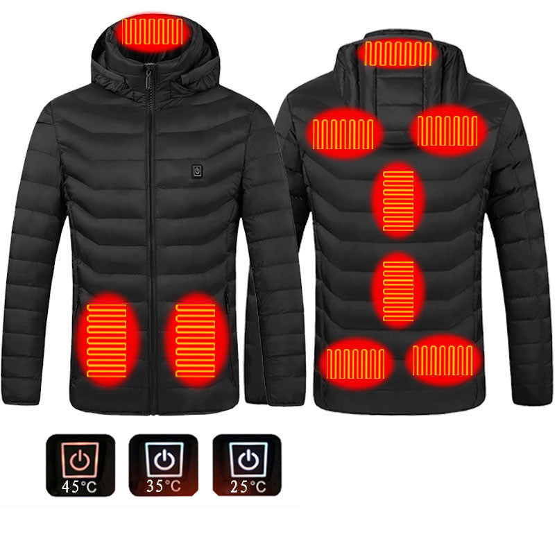 Men’s USB Heated Jacket | Winter Electric Thermal Coat with Heating Vest – Noor Mart