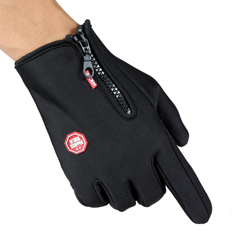 Full Finger Touch Screen Ski Gloves | Winter Zipper Waterproof Gloves – Noor Mart